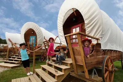 Image de Chariot de Pionnier avec Terrasse - Pour 5 personnes