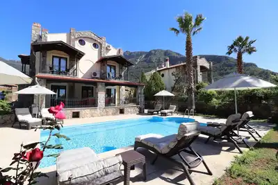 Image de Xt12, 4+1 villa to rent in Hisaronu Fethiye, with private pool and garden.