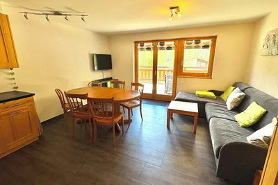 Image de Appartement pour 6 personne à proximité des pistes de ski : 1 chambre avec lit double - 1 chambre av