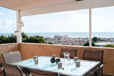 Image de Pavillon 3 pièces, 6 pers, vue mer, clim, animaux, parking