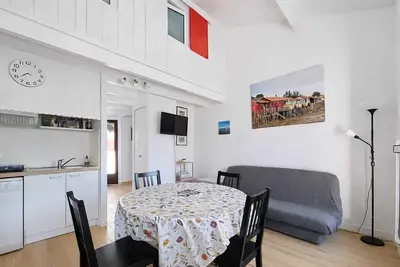 Image de Biscarrosse Plage:Maison location saisonnière 5 pers-plage à pied-jardin parking