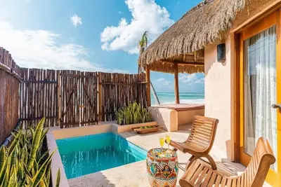 Image de Two Ocean Front King Bed | Mahekal Beach | Plunge Pool & Private Outdoor Space