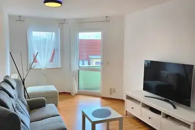 Image de Furnished apartment near Plauen's old market square with sunny balcony