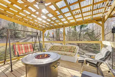 Image de Gazebo, Fire Pit! Woodsy Cabin By Black Rock Mtn