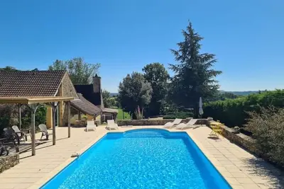 Image de Hautes Vignes - Piscine privée chauffée, Vue panoramique.