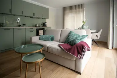 Image de Appartement neuf Nordlicht à Dangast avec cabine infrarouge, terrasse et bureau près de la plage