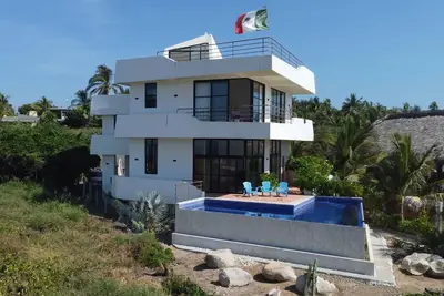 Image de Maison de plage 5 chambres avec piscine - El Puertecito, Oaxaca