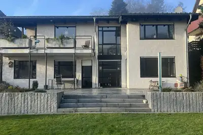 Image de Bright design house with valley view and fiber optics, outdoor pool 300m, 4km to A2/Rehren