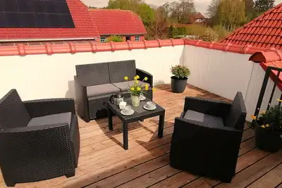 Image de Cozy vacation apartment \"Lütje Moew\", 4-room with roof terrace, rural location