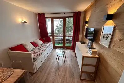 Image de Maison de vacances 'Appart Lagrange Cosy Ski aux pieds' avec vue montagne, balcon et Wi-Fi