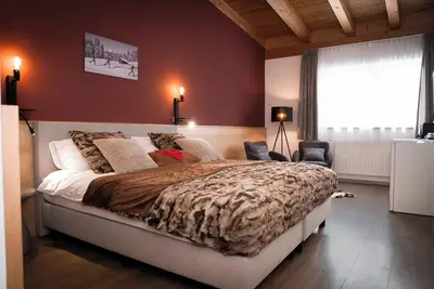 Image de The Leutasch Retreat Comfort room offers peace, style, and comfort after hiking, cycling, or winter sports in the Alps around Seefeld.