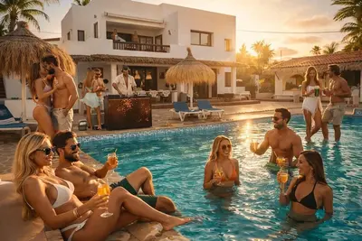 Image de Luxury villa with large private pool within walking distance of beach, bars & stores