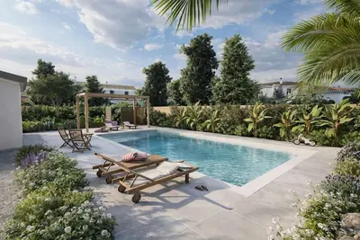 Image de 🏡 Luxury Villa with Private Saltwater Pool – Porto ColumbuDiscover an exclusive oasis of luxury, privacy and relaxation in Porto Columbu, perfect for guests seeking a refined holiday in a modern and carefully designed villa. The property features a p