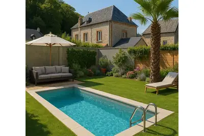 Image de Grande maison familiale avec piscine chauffée à 20 min d'Etretat pour 12 pers.
