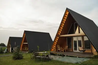 Image de Charming A Frame sauna villa with mountain view in Almaty.