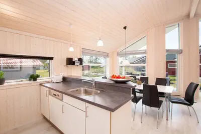 Image de Vacation home with Scandinavian flair.