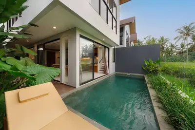 Private 2br Oasis, Pool & Ubud Rice Field Edge