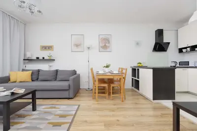 Image de Kłobucka 8b Warsaw | Modern Apartment | Parking | Balcony | Near the Airport