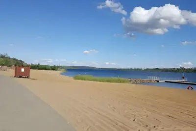 Image de Maison de vacances « Ferienhaus Am Geiseltalsee » avec vue sur le lac et Wi-Fi