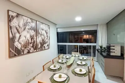 Image de Beachfront apartment in Praia do Morro with air conditioning and barbecue.