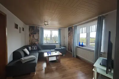 Image de Appartement « Ferienhof Knudsen, Seehase » avec terrasse commune, jardin commun et Wi-Fi