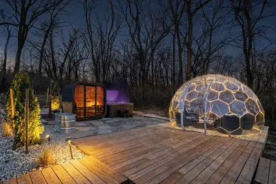 Image de Private Cabin on 6Acres & Sleeps 21! Pickleball+Sauna+Hottub+World Cup Retreat!