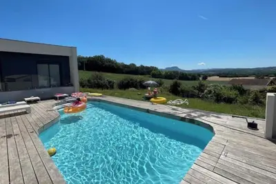 Image de Villa de Eurre, piscine, calme et vue