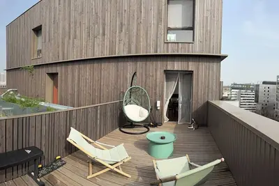 Duplex Rooftop 80m² avec terrasse vue Tour Eiffel