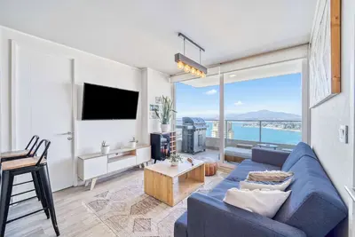 Luz de Bahía Apt in Concón · Balcony · 4 Guests
