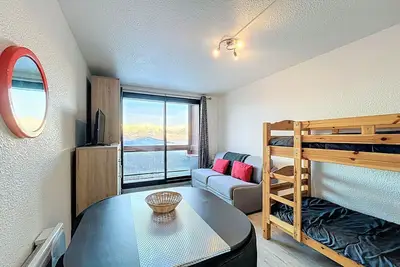 Image de Studio rénové Pied des pistes Balcon Wifi gratuit
