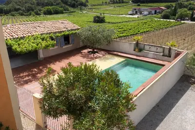 Image de Villa provençale Sainte Colombe, piscine, vue sur le Mont Ventoux