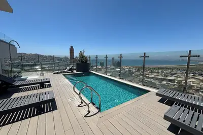 Image de Coquimbo from the heights, sea view+panoramic swimming pool, autonomous arrival24/7