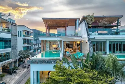 Seaview Rooftop Pool Villa Near Beach V210