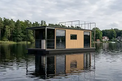 Image de leise los houseboats: Modern electric houseboat with sauna