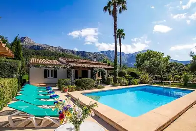 Image de Maison de vacances \"La Plana\" avec vue sur la montagne, piscine, jardin et terrasse