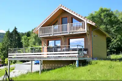 Image de Chalet « La Vue De Longemer » : Vue Montagne, Terrasse et Jardin Privés