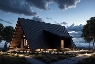 Image de Black peak\nLodge A-frame cabin