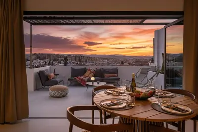 Terraza 6 · Private Pool & Terrace · Skyline Views