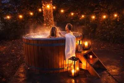 Image de Luxury wooden wellness forest cottage with Hot tub - Lumiere 160a