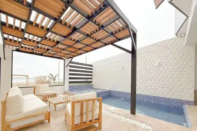 Beach Front entire Private Building 32+ Pax