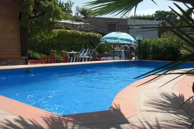 Image de Belle maison de vacances avec Wifi, climatisation, piscine, Tv, terrasse et vue panoramique