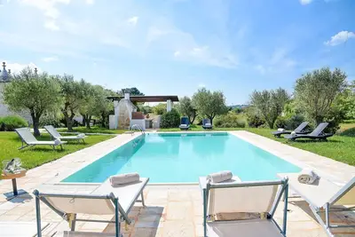 Image de Maison de vacances avec piscine privée, climatisation, Wifi, Tv, patio, près de Alberobello