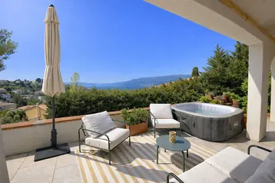 Image de Maison calme proche Nice, terrasse, spa, clim, parking