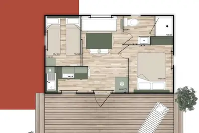 Mobile-home, animaux acceptés - 4 pers.