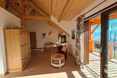 Image de Vacation apartment near Chambery Savoy. New wooden extension with a view of the Alps and nature.