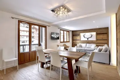 Image de Appartement rénové 88m2 au centre de Courchevel 1850 - 8 pers, parking, balcon, Wifi