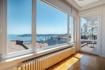 5br Bosphorus View with Balcony - Elevator - Central Location - 2 Bathrooms