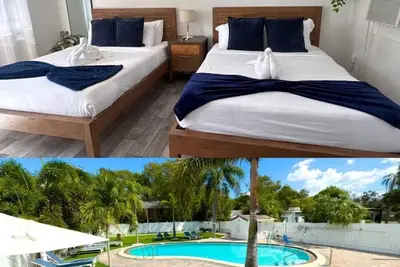 Image de Coastal near the beach studio with pool•Pets Ok #5