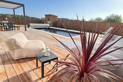 Image de Villa Noosa · Piscine eau salée · Terrasse · Seignosse