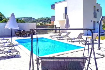 Villa Rab Paradise pool by Villas Guide